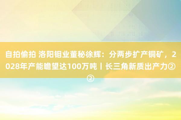 自拍偷拍 洛阳钼业董秘徐辉：分两步扩产铜矿，2028年产能瞻望达100万吨丨长三角新质出产力②