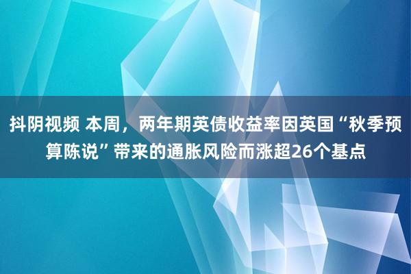 抖阴视频 本周，两年期英债收益率因英国“秋季预算陈说”带来的通胀风险而涨超26个基点