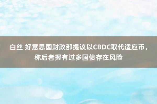 白丝 好意思国财政部提议以CBDC取代适应币，称后者握有过多国债存在风险