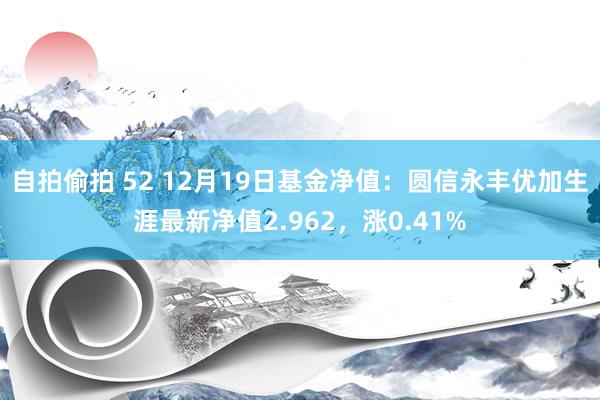 自拍偷拍 52 12月19日基金净值：圆信永丰优加生涯最新净值2.962，涨0.41%