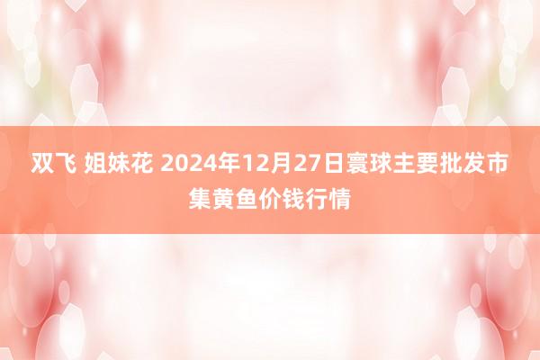 双飞 姐妹花 2024年12月27日寰球主要批发市集黄鱼价钱