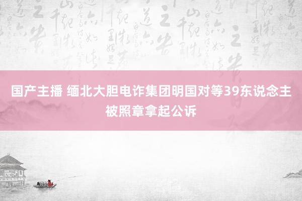 国产主播 缅北大胆电诈集团明国对等39东说念主被照章拿起公诉