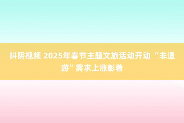 抖阴视频 2025年春节主题文旅活动开动 “非遗游”需求上涨