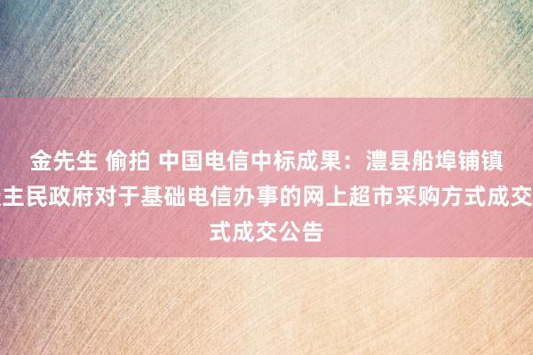 金先生 偷拍 中国电信中标成果：澧县船埠铺镇东谈主民政府对于