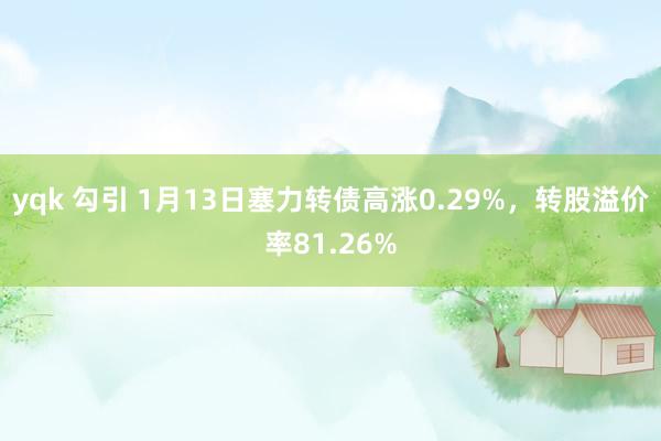 yqk 勾引 1月13日塞力转债高涨0.29%，转股溢价率81.26%