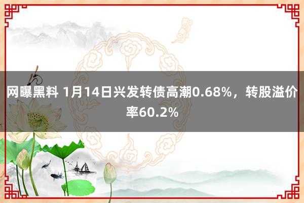 网曝黑料 1月14日兴发转债高潮0.68%，转股溢价率60.