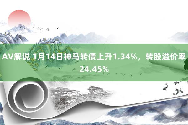 AV解说 1月14日神马转债上升1.34%，转股溢价率24.45%